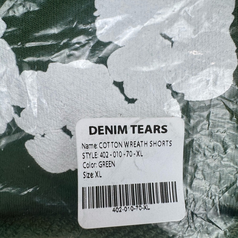 Denim Tears The Cotton Wreath Shorts Green size Men’s XL - Picture 8 of 9